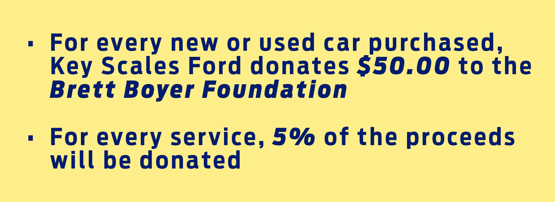 Brett Boyer Key Scales Ford Donations