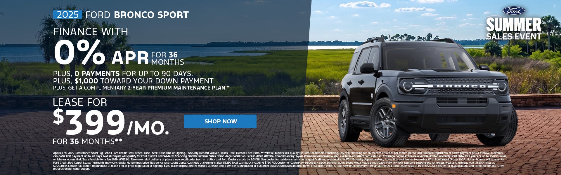 July 2026 Bronco Sport Offer