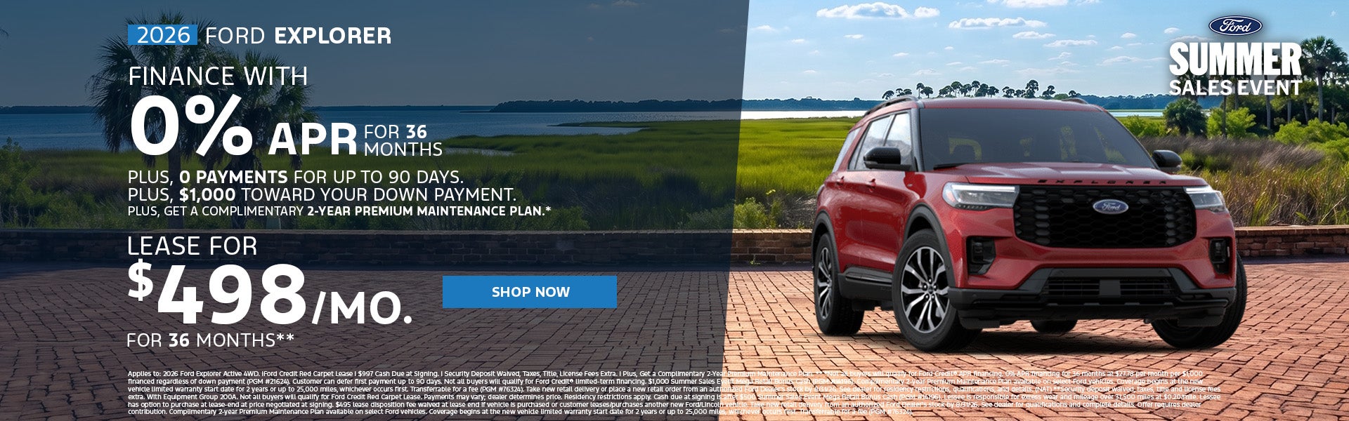 July 2026 Explorer Offer