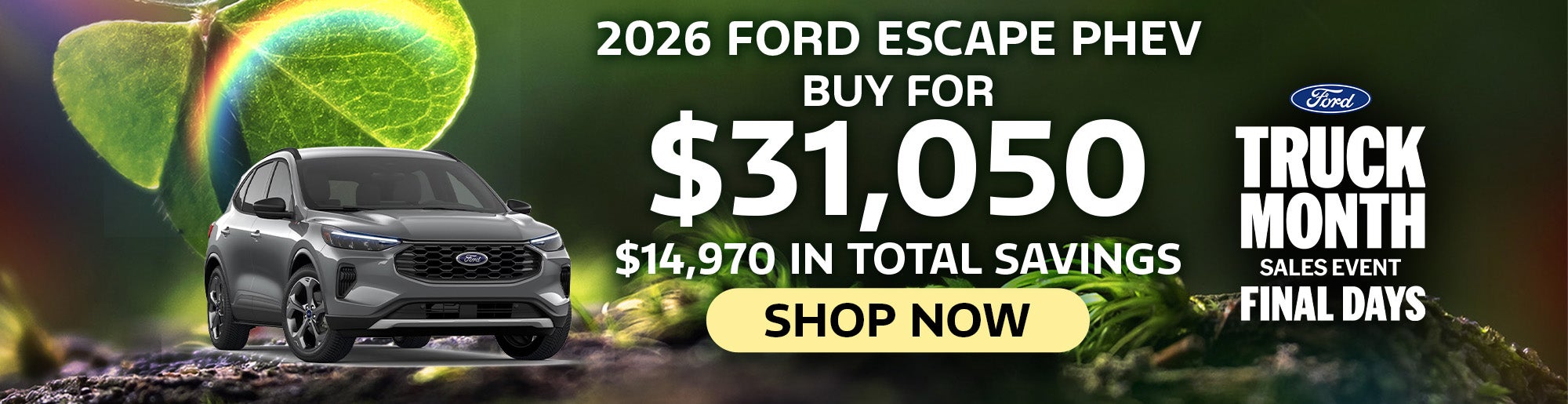 2026 Ford Escape PHEV - Buy for $31,050 - Shop Now